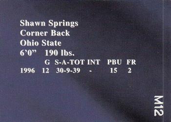 1997 Genuine Article #M12 Shawn Springs Back