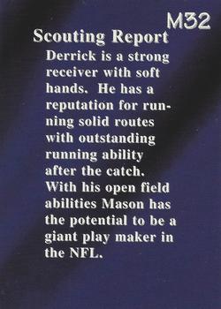 1997 Genuine Article #M32 Derrick Mason Back
