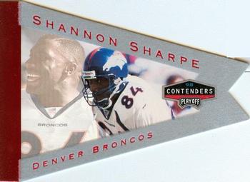 1998 Playoff Contenders - Pennants Gray Felt (Red Foil) #30 Shannon Sharpe Front