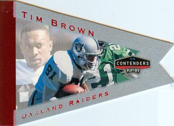 1998 Playoff Contenders - Pennants Gray Felt (Red Foil) #67 Tim Brown Front