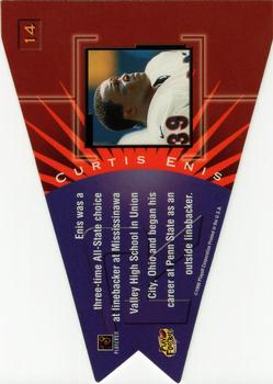 1998 Playoff Contenders - Pennants Gray Felt (Red Foil) #14 Curtis Enis Back