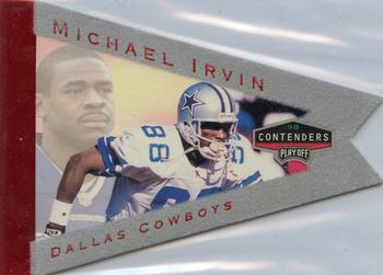 1998 Playoff Contenders - Pennants Gray Felt (Red Foil) #21 Michael Irvin Front