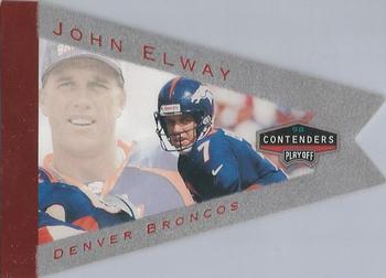 1998 Playoff Contenders - Pennants Gray Felt (Red Foil) #26 John Elway Front