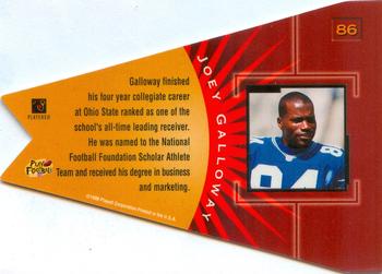 1998 Playoff Contenders - Pennants Gray Felt (Red Foil) #86 Joey Galloway Back