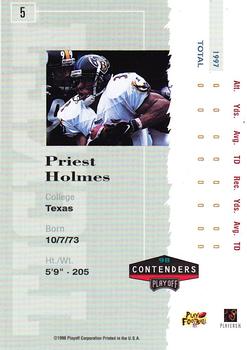 1998 Playoff Contenders - Ticket #5 Priest Holmes Back