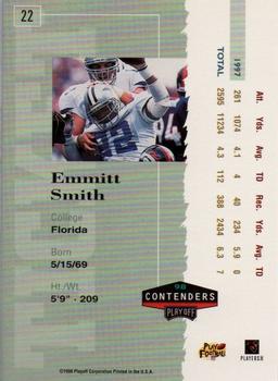 1998 Playoff Contenders - Ticket #22 Emmitt Smith Back