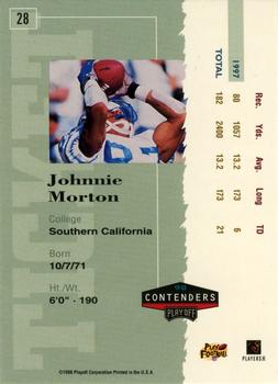 1998 Playoff Contenders - Ticket #28 Johnnie Morton Back