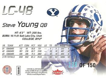 2013 Fleer Retro - Flair Showcase Legacy Collection #LC-48 Steve Young Back