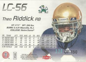 2013 Fleer Retro - Flair Showcase Legacy Collection #LC-56 Theo Riddick Back