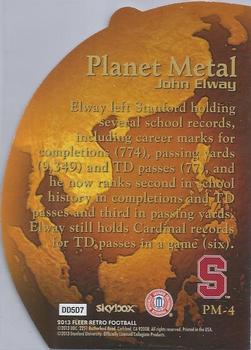 2013 Fleer Retro - Metal Universe Planet Metal #PM-4 John Elway Back