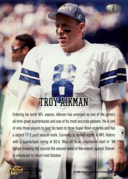 1998 Playoff Momentum Retail #2 Troy Aikman Back
