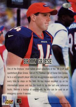 1998 Playoff Momentum Retail #99 Brian Griese Back