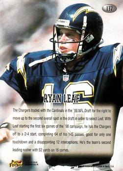 1998 Playoff Momentum Retail #137 Ryan Leaf Back
