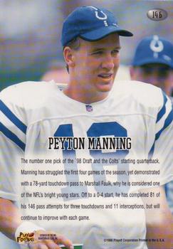 1998 Playoff Momentum Retail #146 Peyton Manning Back