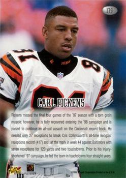 1998 Playoff Momentum Retail #179 Carl Pickens Back