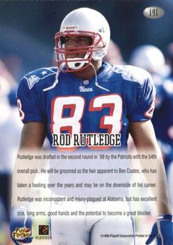 1998 Playoff Momentum Retail #191 Rod Rutledge Back