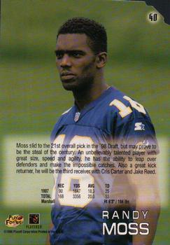 1998 Playoff Absolute Retail #40 Randy Moss Back