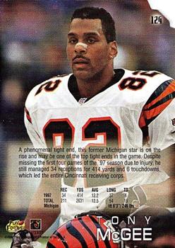 1998 Playoff Absolute Retail #124 Tony McGee Back