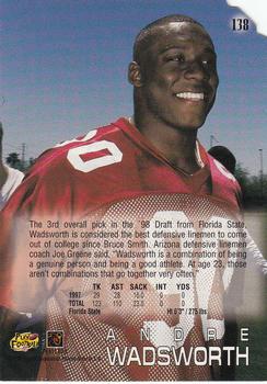 1998 Playoff Absolute Retail #138 Andre Wadsworth Back