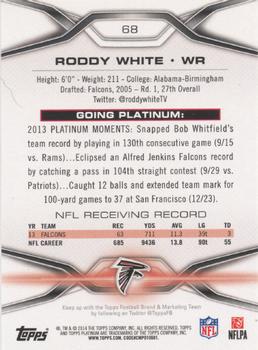 2014 Topps Platinum #68 Roddy White Back