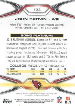 2014 Topps Platinum #123 John Brown Back