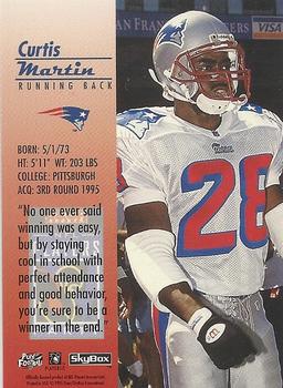 1996 Sega Sports NFL Players Party #NNO Curtis Martin Back