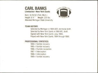 1990 Ralston Purina Superstars #NNO Carl Banks Back