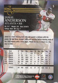2000 Collector's Edge EG #5 Jamal Anderson Back