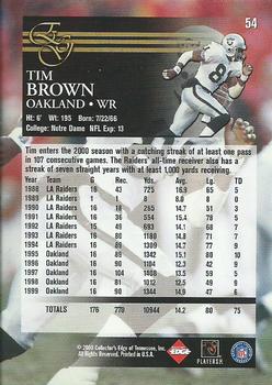 2000 Collector's Edge EG #54 Tim Brown Back