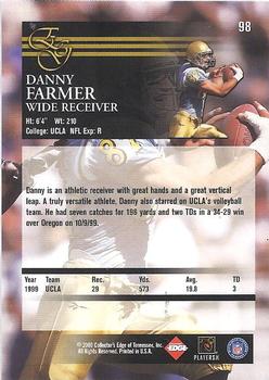 2000 Collector's Edge EG #98 Danny Farmer Back