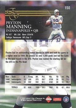 2000 Collector's Edge EG #150 Peyton Manning Back