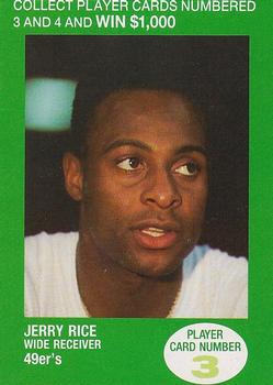 1990 British Petroleum Contest Rules Back #3F Jerry Rice Front