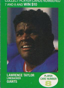 1990 British Petroleum Contest Rules Back #8G Lawrence Taylor Front