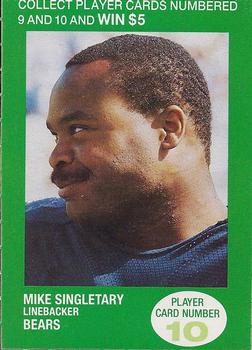 1990 British Petroleum Contest Rules Back #10F Mike Singletary Front