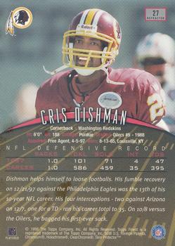 1998 Finest - Refractors #27 Cris Dishman Back