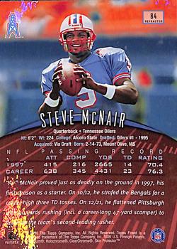 1998 Finest - Refractors #84 Steve McNair Back