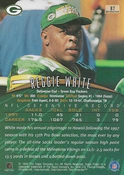 1998 Finest - Refractors #87 Reggie White Back