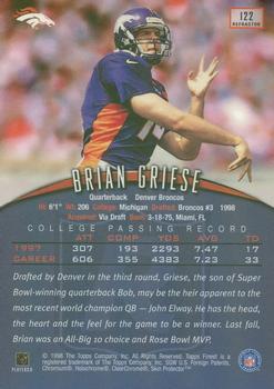 1998 Finest - Refractors #122 Brian Griese Back