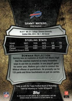 2014 Bowman Sterling #2 Sammy Watkins Back