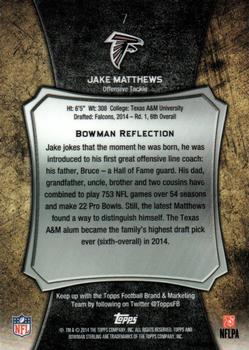 2014 Bowman Sterling #7 Jake Matthews Back