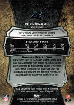 2014 Bowman Sterling #15 Kelvin Benjamin Back