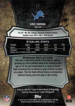2014 Bowman Sterling #17 Eric Ebron Back