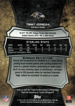 2014 Bowman Sterling #30 Timmy Jernigan Back