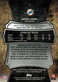2014 Bowman Sterling #36 Jarvis Landry Back