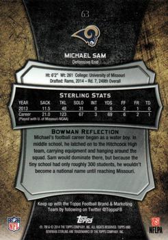 2014 Bowman Sterling #63 Michael Sam Back