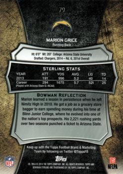 2014 Bowman Sterling #79 Marion Grice Back