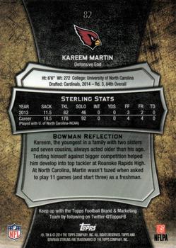 2014 Bowman Sterling #82 Kareem Martin Back
