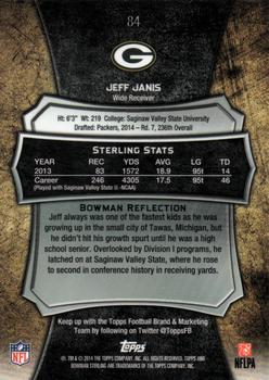 2014 Bowman Sterling #84 Jeff Janis Back