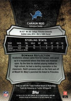 2014 Bowman Sterling #95 Caraun Reid Back