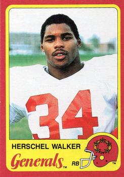 1985 Topps New Jersey Generals (USFL) #8 Herschel Walker Front